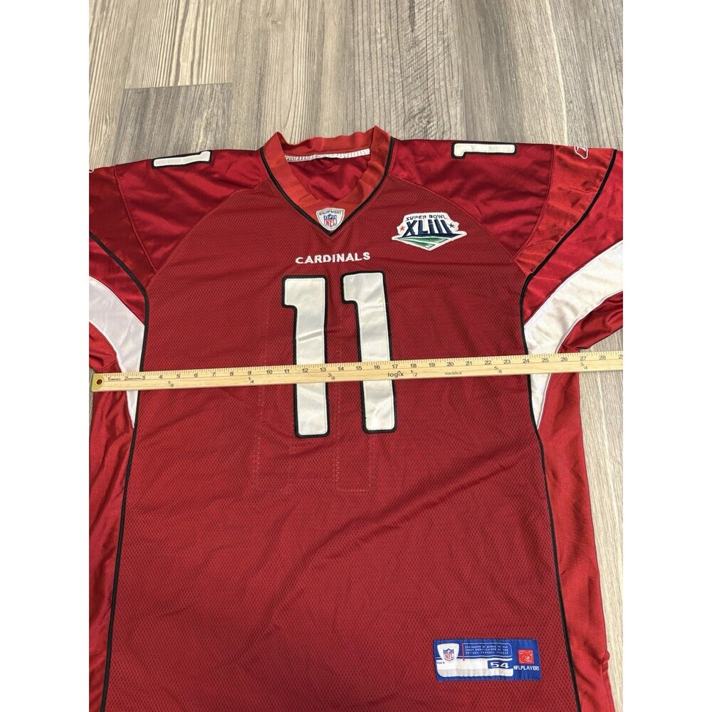 Arizona Cardinals Reebok NFL Larry Fitzgerald SB XLIII Jersey SIZE 54 - Picture 7 of 14